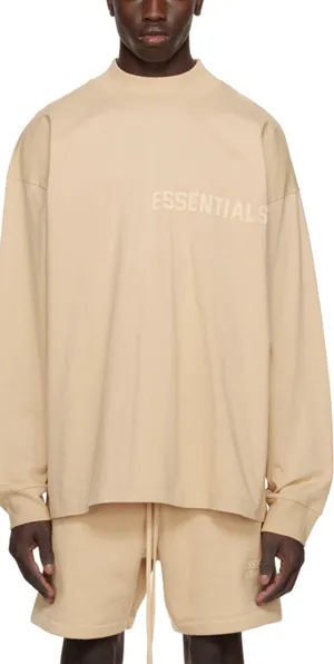 Essential s Fear If God Sand Crewneck Long Sleeve T-Shirt thumbnail 2