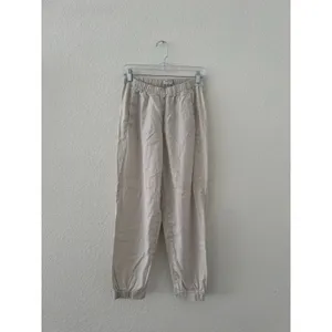 Babaton Aritzia Linen Blend Pull-On Jogger Pants Cream Size M thumbnail 2