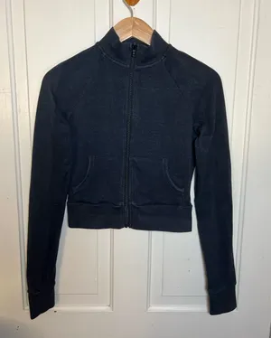 Skims Women’s Long Sleeve Outdoor Track Full Zip Jacket Washed Onyx Size XS thumbnail 1
