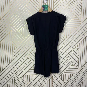 Aritzia Babaton Corbett Romper Relaxed Pure Silk Short Sleeve‎ Black Size XS thumbnail 9