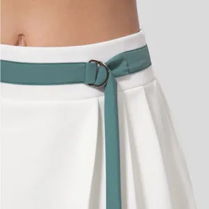 HALARA Mid Rise Color Block Pleated 2-in-1 Side Pocket Mini Casual Skirt thumbnail 4