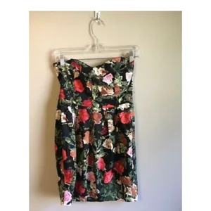Ezra medium strapless floral dress thumbnail 2