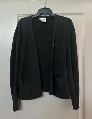 Lilly Pulitzer White Label Vintage Black Cotton Cardigan thumbnail 1