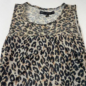 White House Black Market Mesh Cheetah‎ Print Tank Top Women’s size small thumbnail 3