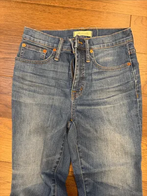 Madewell Cali Demi-Boot Jeans Raw Hem Seamed Back Size 26 - C61 thumbnail 2