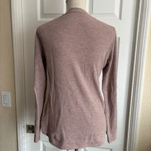 Marc New York Performance Top XL Mauve Waffle Knit Rhinestone Sleeve Thermal thumbnail 5