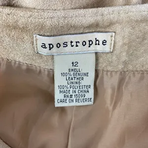 100% Suede Leather High Waist Pants From Apostrophe 12 thumbnail 7