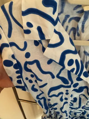MELLODAY Blue Printed Midi Dress thumbnail 4