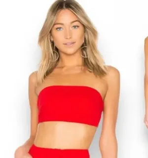 REVOLVE Superdown Remy Red Bandeau Tube Top Sz XXS NWT thumbnail 1