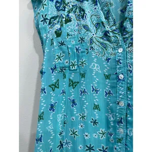 Poupette St Barth Blue Tassel‎ Cover Up Mini Dress Size Medium thumbnail 8