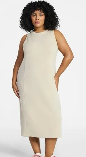 Terra & Sky‎ Tan Scuba Knit Midi Tank Dress Size 4X thumbnail 1