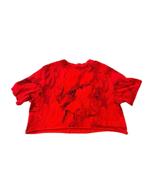 Nike Red & Black Marbled Crop Tee 🖤❤️ | M thumbnail 3