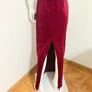 Feeling Flawless Burgundy Velvet V-Neck Maxi Dress Lulus Size S thumbnail 10