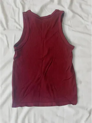 No Boundaries Burgundy Ribbed Tank Top Size Medium thumbnail 3
