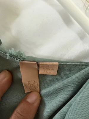 Sage Green Long-Sleeve Wrap short Mini Dress with Tie Waist thumbnail 2