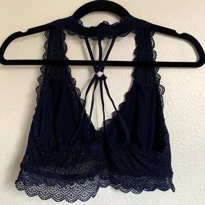 5/$25‎ Maurices Allover Lace Strappy Bralette in Blue thumbnail 2