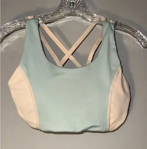 Senita Athletics two toned cross back padded sports bra XS thumbnail 1