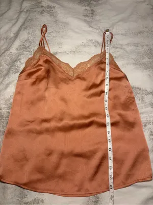 Abercrombie & Fitch Lace-Trim Cami in Terracotta thumbnail 10