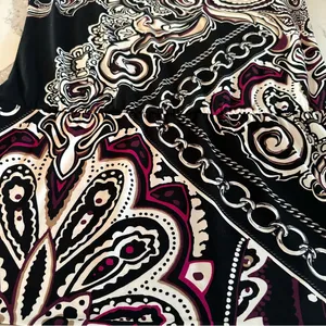 White House Black Market black print tunic long-sleeve Sz S EUC thumbnail 3