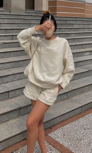 RUMORED Balance Sweatshorts In Eggshell White Size XS thumbnail 1