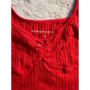 Aeropostale Women's Red Ribbed Knit Sleeveless Tank Top Standard Size S thumbnail 2
