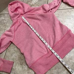 Patagonia pink Heathered Full Zip Hoodie Jacket Thumbholes Women size S Workout thumbnail 8