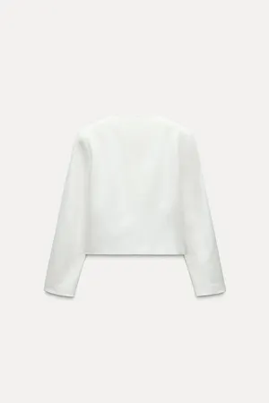 blazer jacket white golden buttons office suit coat business casual thumbnail 4