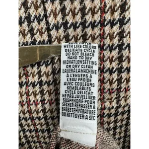 C By One Womens Houndstooth Plaid XL Brown Shacket Quiet Luxury Academia Casual thumbnail 7