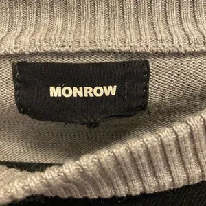 Monrow Black & Tan Color Block Mock Neck Balloon Sleeve Revolve Sweater thumbnail 7