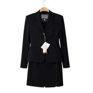 Versus Gianni Versace Skirt Suit Set Black Embellished IT 42 / US M Made in Ital thumbnail 2