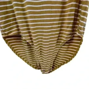 American Eagle Women's Striped yellow/gold and white Bodysuit Multicolor Size M‎ thumbnail 7