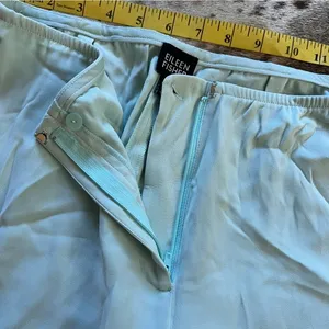 EILEEN FISHER Green Flowy Wide‎ Leg Trouser Pants Size Small thumbnail 5