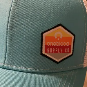 One Blood hat and buttons Blue thumbnail 2