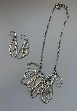 Brighton Second Nature Butterfly Wings Necklace‎ Earrings Set Swarovski Crystal thumbnail 1