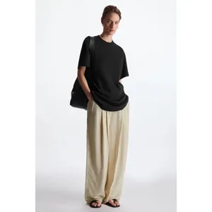 COS Black 100% Cotton Short Sleeve Plain Mock Neck Mini T Shirt Dress Size XS thumbnail 3