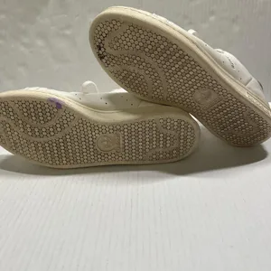 Adidas Stan Smith Shoes Womens Size 10.5 White Pink Leather Tennis‎ Sneakers thumbnail 10