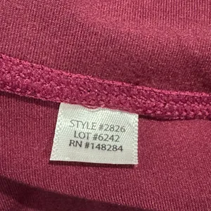Terez New York Purple Burgundy Colorblock Leggings Crop Top Set M thumbnail 9