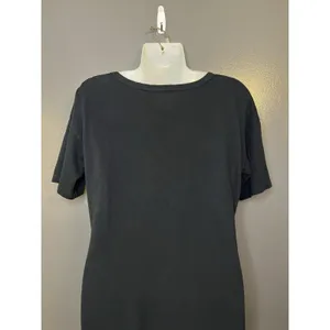 Aerie T Shirt Dress Womens Small Black Twist Knot Front Waist Short Casual thumbnail 6