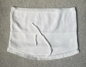 Meshki Knit Tube Top Scalloped Edges Cottagecore Boho White Women's Size Large thumbnail 1