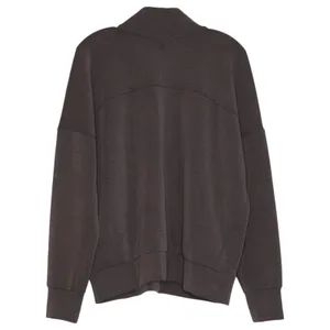 NEW Zella 1/2 Zip Pullover Oversized Athleisure Stretch Pocket Brown L Flaw thumbnail 3