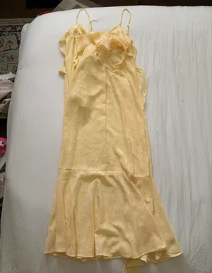 Yellow Ruffle Floral Dress Wild Fable Maxi thumbnail 2
