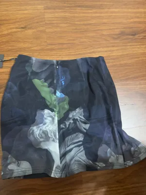 NWT White Fox Renaissance Print Mesh Mini Skirt with Slit size xs thumbnail 5