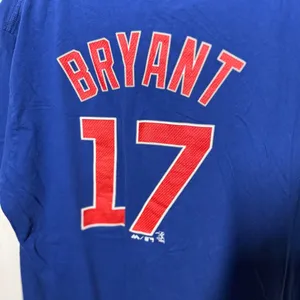 Chicago Cubs Baseball Player #17 Bryant Majestic T-Shirt thumbnail 4