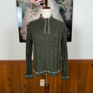 Nice Vintage Y2K Woolrich Ramie Cotton & Wool Sweater! thumbnail 2