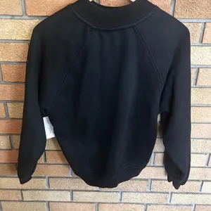 Alo Yoga Heavy Weight Free Time Crew Neck Pullover - Black Size XS NWT thumbnail 4