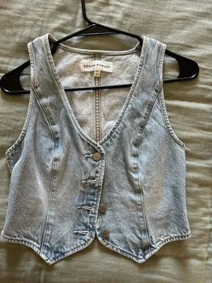 Aritzia Denim Vest thumbnail 1