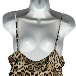 Y2K Socialite Women Babydoll Cami‎ Top L Animal Print Lingerie Lined Lace Trim thumbnail 4