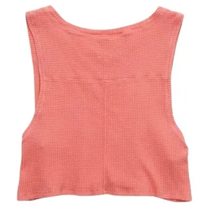 OFFLINE By Aerie Wow! Waffle Tank Top size small color rose pink soft shirt Euc thumbnail 2