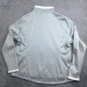 The North Face Fleece Jacket Womens XXL Light Gray Full Zip‎ Mock Neck NV 392125 thumbnail 10