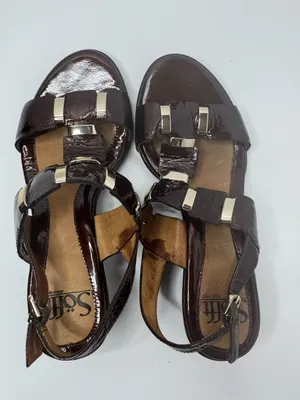 Sofft Alina Brown Patent Leather Sandals Size 6M thumbnail 4